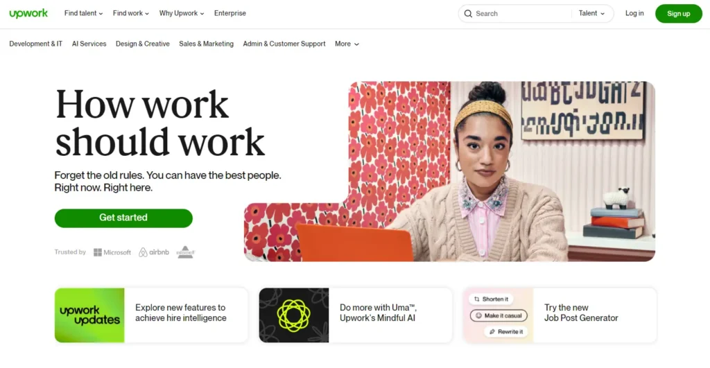 Upwork Home Page